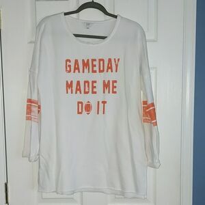 Crown & Ivy Game Day Made Me Do It shirt Sz S